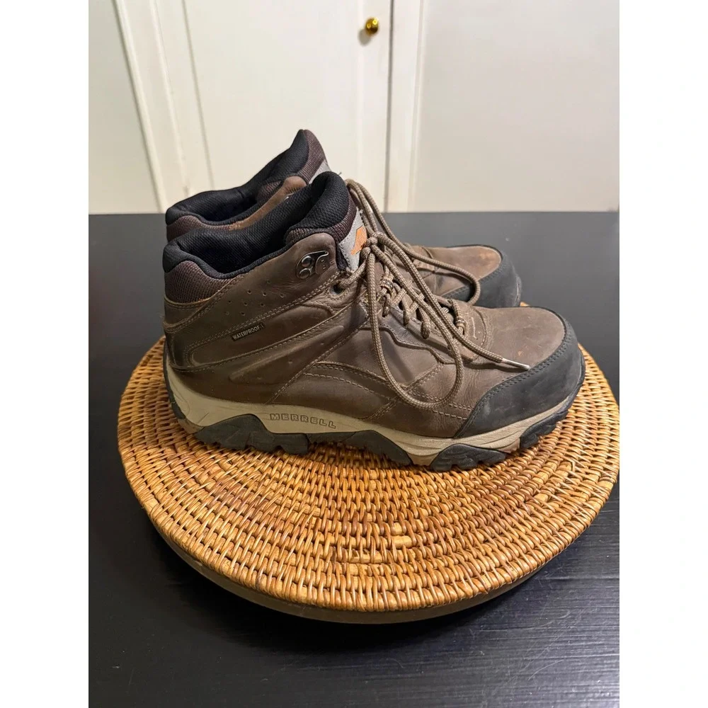 Merrell Moab Vertex Mid Waterproof Comp Toe Work Boots Brown Mens 9.5 W J004631W